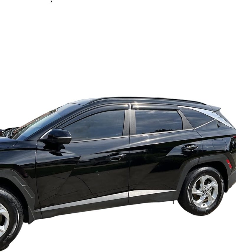 Optimal Co حراس المطر اللاصق 2022-2026 لهيونداي توكسون واقيات نوافذ جانبية SE SEL N-Line XRT Limited هجين متين مع تظليل 2023 2024 2025 - Image 2